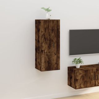 seinale kinnitatav telerikapp, suitsutatud tamm, 40x34,5x100 cm