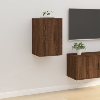 Настенная тумба под телевизор, коричневый дуб, 40x34,5x60 см