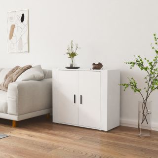 puhvetkapp, valge, 80 x 33 x 70 cm, tehispuit