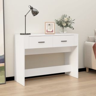 консольный столик, белый, 100 x 39 x 75 см, искусственное дерево