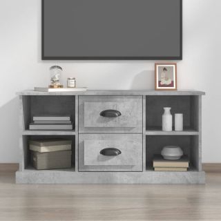 Тумба под ТВ, бетонно-серая, 99,5x35,5x48 см, искусственное дерево