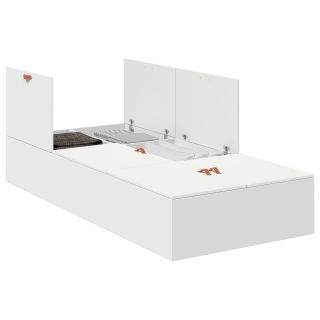 Hoiupink Voodiraam Valge 75x190 cm