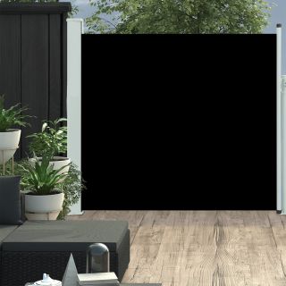 выдвижная боковая стенка патио, 170x300 см, черная