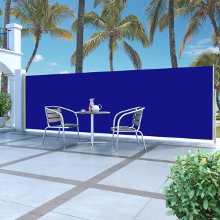 lahtitõmmatav terrassi külgsein, 160x500 cm, sinine