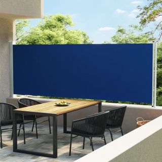 lahtitõmmatav terrassi külgsein, 160 x 600 cm, sinine