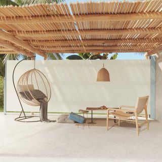 выдвижная боковая стенка патио, 200 x 600 см, кремовая