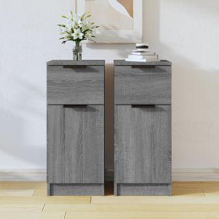 puhvetkapid 2 tk, hall Sonoma tamm, 30 x 30 x 70 cm, tehispuit