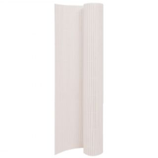 kahepoolne piirdeaed 110 x 500 cm, valge