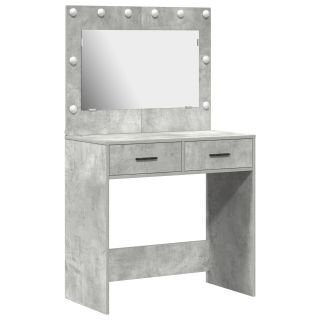 Tualettlaud LED Valgustusega Betoonhall 78,5x41x135 cm
