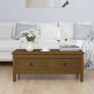 kohvilaud, meepruun, 100 x 50 x 40 cm, männipuit