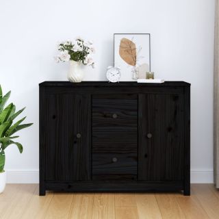 puhvetkapp, must, 100 x 35 x 74 cm, männipuit