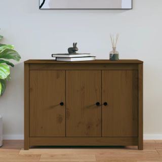 puhvetkapp, meepruun, 100x35x74cm, täismännipuit
