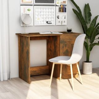 Письменный стол, дымчатый дуб, 100 x 50 x 76 см, искусственное дерево
