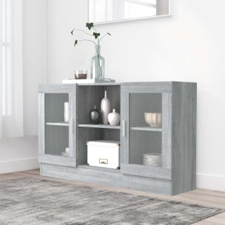 vitriinkapp, hall Sonoma tamm, 120 x 30,5 x 70 cm, tehispuit