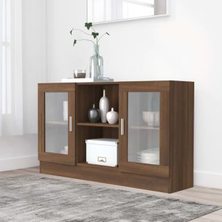 vitriinkapp, pruun tamm, 120 x 30,5 x 70 cm, tehispuit