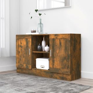 puhvetkapp, suitsutatud tamm, 120 x 30,5 x 70 cm, tehispuit