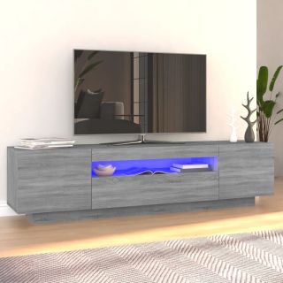 telerialus LED-tuledega, hall Sonoma tamm, 160 x 35 x 40 cm