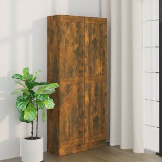 raamatukapp, suitsutatud tamm, 82,5x30,5x185,5 cm, tehispuit