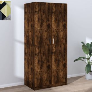 riidekapp, suitsutatud tamm, 80 x 52 x 180 cm, tehispuit