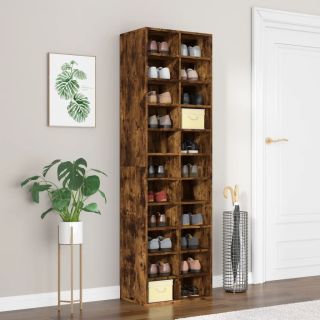 книжный шкаф, копченый дуб, 54 x 34 x 183 см, искусственное дерево