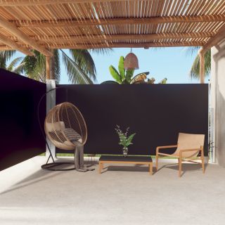 lahtitõmmatav külgsein, 180 x 600 cm, must