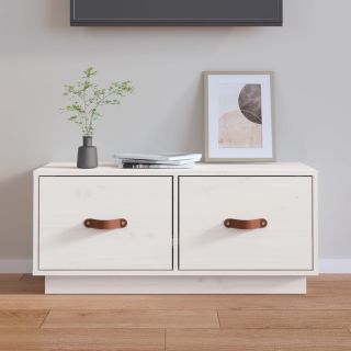 telerikapp, valge, 80 x 34 x 35 cm, männipuit