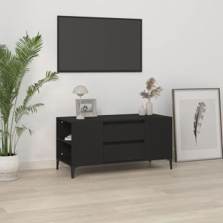 Тумба под телевизор, черная, 102x44,5x50 см, искусственное дерево