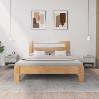 Тумбочки прикроватные 2 шт, бетонно-серые, 50 x 46 x 50 см, искусственное дерево