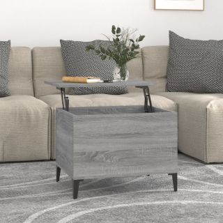 kohvilaud, hall Sonoma tamm, 60x44,5x45 cm, tehispuit