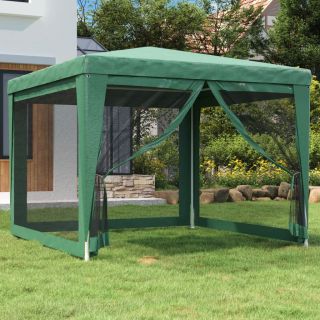 peotelk 4 võrgust külgseinaga, roheline, 3 x 3 m HDPE