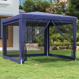 peotelk 4 võrgust külgseinaga, sinine, 3 x 3 m HDPE