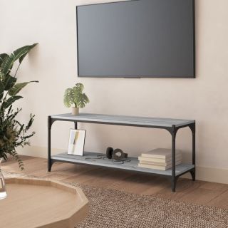 telerikapp, hall Sonoma tamm, 100x33x41 cm, tehispuit ja teras