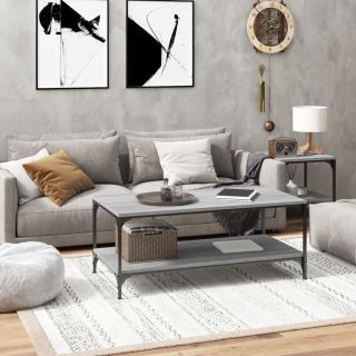 kohvilaud, hall Sonoma tamm, 80x50x40 cm, tehispuit