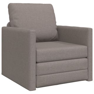 põrandadiivanvoodi 2-in-1 taupe 74x77x81 cm kangas