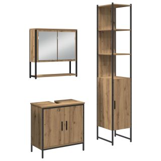 3-osaline vannitoa mööbel set Artisan Oak tehispuit