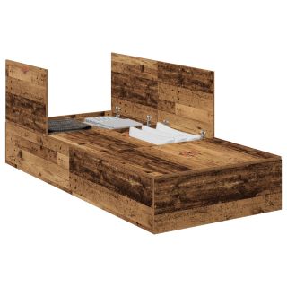 Hoiukohaga Voodi Raam Vana Puit 90x200 cm