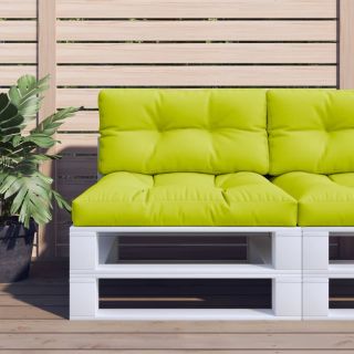 Подушка на сиденье из европоддона, ярко-зеленая, 70 x 40 x 12 см, ткань