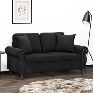 dekoratiivpadjad 2 tk, must, 40 x 40 cm, samet
