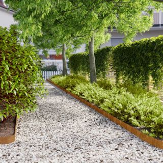 murupiirded 10 tk, 10x103 cm, painduv Corten teras
