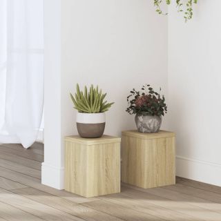 taimealused 2 tk, Sonoma tamm, 15 x 15 x 20 cm, tehispuit