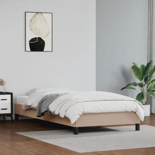 voodiraam, cappuccino, 100x200 cm, kunstnahast