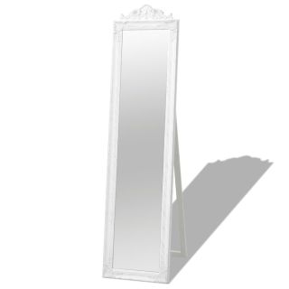 Напольное зеркало в стиле барокко 160 x 40 см белое