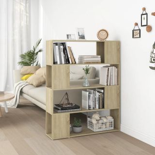 Книжный шкаф/разделитель комнаты, дуб Сонома, 100 x 24 x 124 см