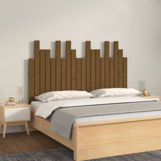 Изголовье кровати, крепление к стене, медово-коричневый цвет, 127,5x3x80 см, сосна