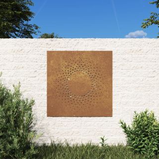 aia seinakaunistus, 55 x 55 cm, Corteni teras, päikese disain