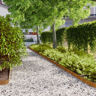 murupiirded 50 tk, 10x103 cm, painduv Corten teras