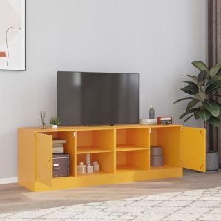Тумбы под ТВ 2 шт., горчично-желтые, 67 x 39 x 44 см, сталь