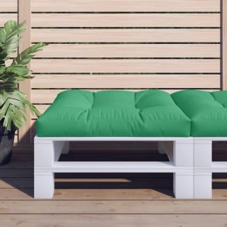 Подушка для сиденья из европоддона, зеленая, 80x80x12 см, ткань