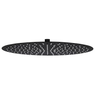 vihmaduši otsak, roostevaba teras 40 cm, ümar, must