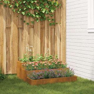 Aia Istutuspott 3-Korruseline 90x90x35 cm Roostevaba Teras